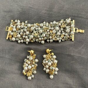 Carolina Herrera vintage bracelet and earrings set